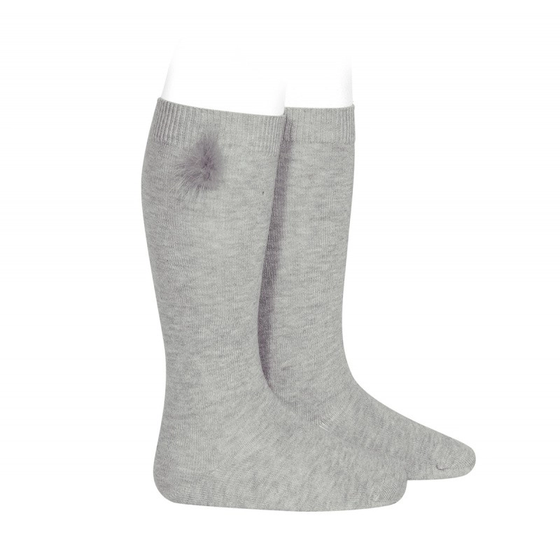 Calcetines Altos Punto Liso con Borla de Pelo Condor Calcetines Altos Punto Liso con Borla de Pelo Condor