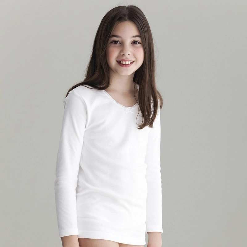 Camiseta Interior Afelpada Niña de Punt Nou Camiseta Interior Afelpada Niña de Punt Nou