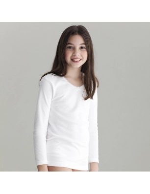 Camiseta Interior Afelpada Niña de Punt Nou