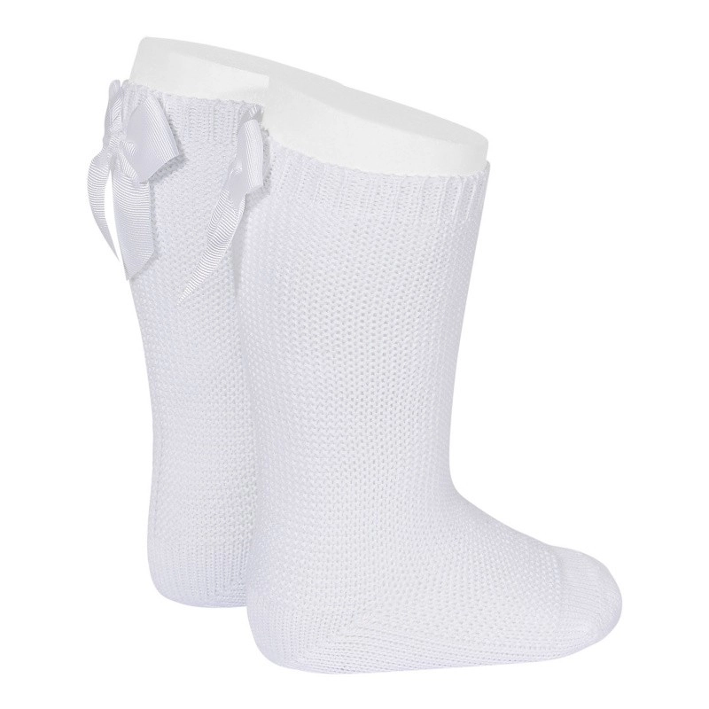 Calcetines Altos Punto Bobo Con Lazo de Condor Calcetines Altos Punto Bobo Con Lazo de Condor
