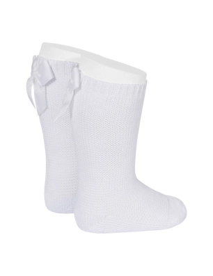 Calcetines Altos Punto Bobo Con Lazo de Condor