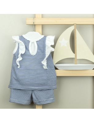 Conjunto Pantalón Corto Niña Sailor Babidu