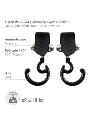 Ganchos para Carro de Bebé Magic Negro de Cambrass