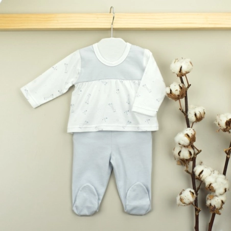 Conjunto Polaina y Camiseta Canesú Giraffes Babidu