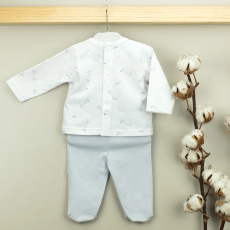 Conjunto Polaina y Camiseta Canesú Giraffes Babidu