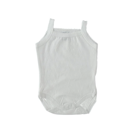 Body Tirante Fino Perle 1008 Babidu Blanco