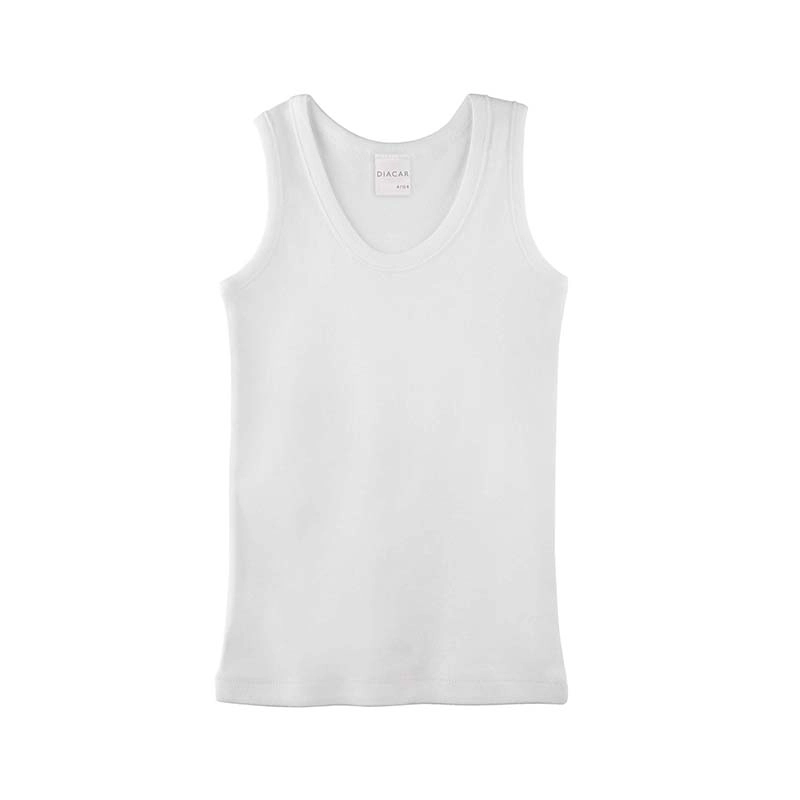 Camiseta Niño Sin Mangas Lisa Algodon Diacar
