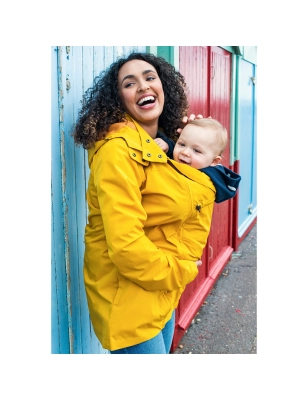 Chaqueta de embarazo y porteo Numbat Mostaza Go de Wombat & Co