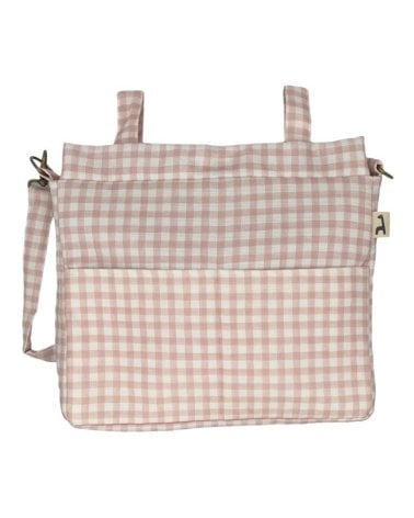 Bolso Panera It Vichy de Giraffa Bianca e Blu Rosa
