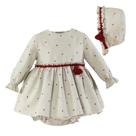 Vestido Braguita Gorro Bebe Miranda