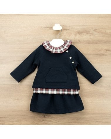 Conj.Falda 3Pcs C/Volante Navidad Babidu