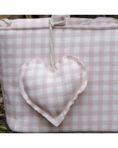 Colgante Corazón It Vichy de Giraffa Bianca e Blu Rosa