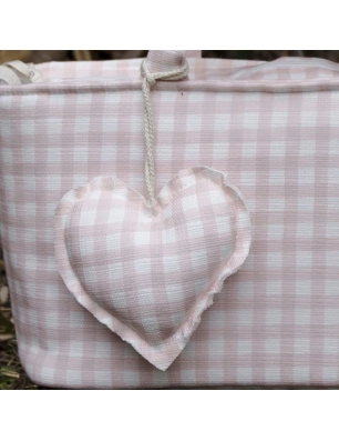 Colgante Corazón It Vichy de Giraffa Bianca e Blu Rosa