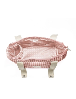 Bolso Organizador I Love Vichy de Walking Mum Rosa