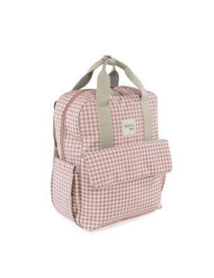 Mochila Maternal I Love Vichy de Walking Mum Rosa