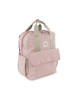 Mochila Maternal I Love Vichy de Walking Mum Rosa