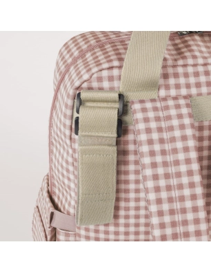 Mochila Maternal I Love Vichy de Walking Mum Rosa