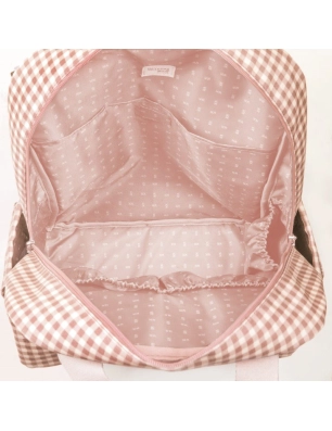 Mochila Maternal I Love Vichy de Walking Mum Rosa
