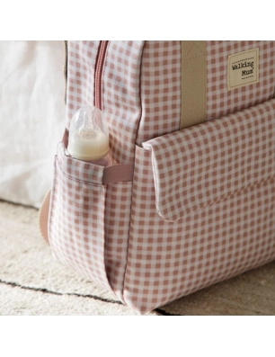 Mochila Maternal I Love Vichy de Walking Mum Rosa