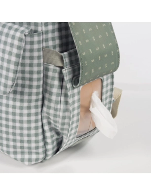 Mochila Maternal I Love Vichy de Walking Mum Verde