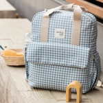 Mochila Maternal I Love Vichy de Walking Mum Verde