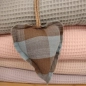 Colgante Corazón Big Vichy de Giraffa Bianca e Blu Colgante Corazón Big Vichy de Giraffa Bianca e Blu