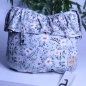 Bolso Panera Candela con Volante de Giraffa Bianca e Blu