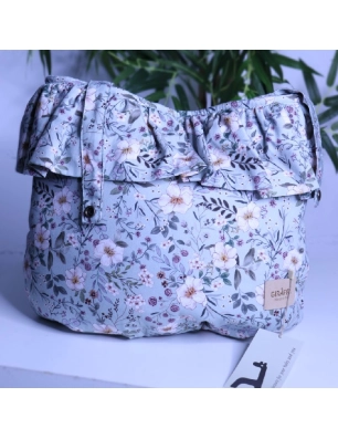 Bolso Panera Candela con Volante de Giraffa Bianca e Blu Mint