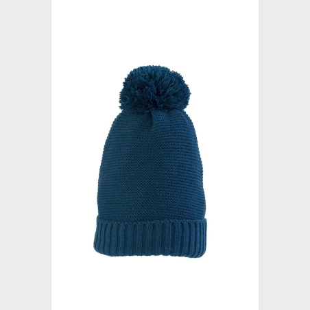 Gorro Niño Punto Pompon Miralles Azul