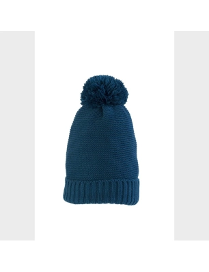 Gorro Niño Punto Pompon Miralles Azul