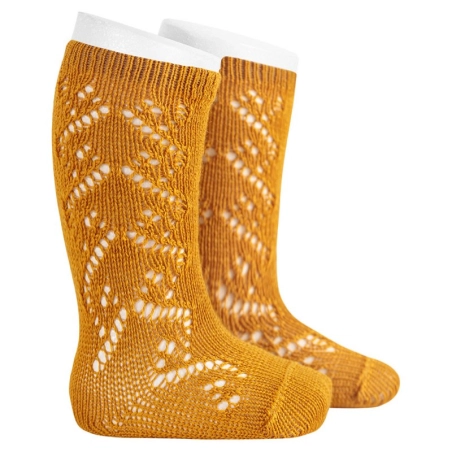 Calcetines Altos Crochet Con Lanita Condor Curry