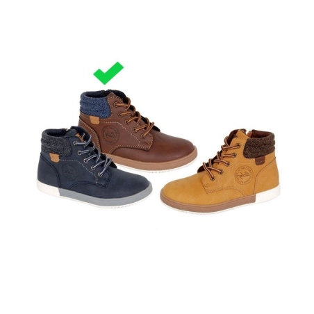 Botines con cordones A3161 de Bubble Bobble Choco