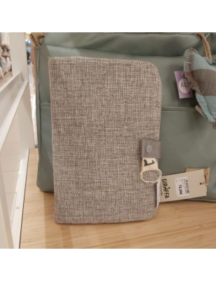 Portadocumentos Lily de Giraffa Bianca E Blu Espiga Gris