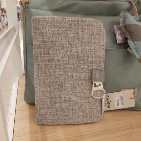 Portadocumentos Lily de Giraffa Bianca E Blu Espiga Gris