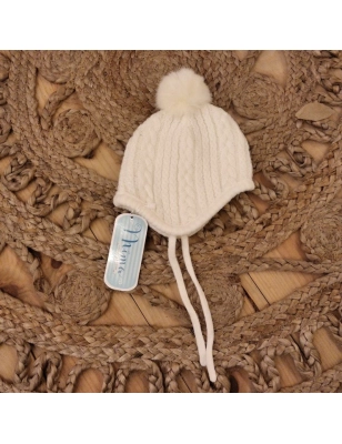 Gorro Pto. Ochos Bebe Pompon Pelo Miralles