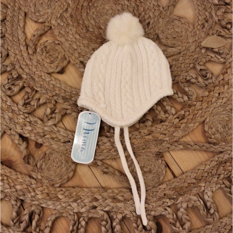 Gorro Pto. Ochos Bebe Pompon Pelo Miralles