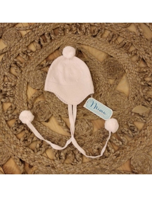 Gorro Pto. Bebe Pompones Miralles Rosa