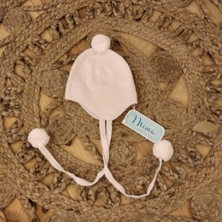 Gorro Pto. Bebe Pompones Miralles Rosa