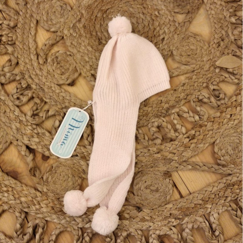 Gorro C/Bufanda Pto. Liso Bebe Miralles