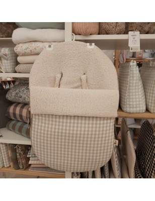 Saco para Grupo 0 Petra con Borreguillo de Giraffa Bianca e Blu Piedra