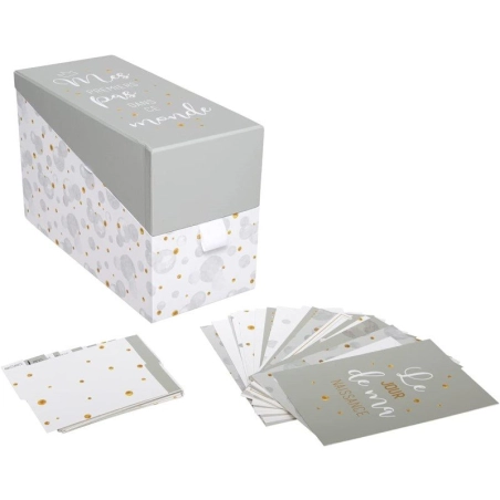 Caja para Fotos y 20 tarjetas de Atmosphera Gris