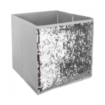 Caja de almacenaje de tela de Atmosphera Rosa / Plata