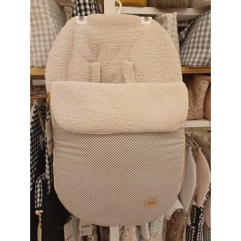 Saco Grupo 0 Olivia Interior Borreguito de Giraffa Bianca e Blu Saco Grupo 0 Olivia Interior Borreguito de Giraffa Bianca e Blu