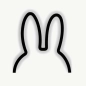 Silueta Miffy Negra de Atelier Pierre