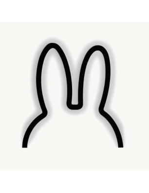 Silueta Miffy Negra de Atelier Pierre Pequeña