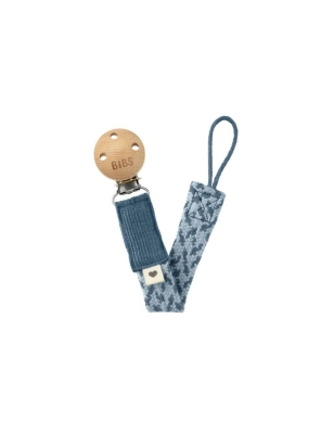 Sujeta Chupetes Trenzado de Bibs Petrol / Baby Blue