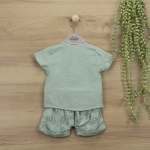 Conj.Pantalon Corto + Camiseta Aloha 40460 Babidu Verde