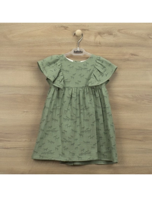 Vestido Volantes Safari 90483 Babidu Verde