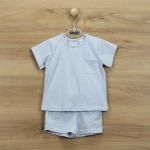 Conj. Pantalon  Corto+Camiseta Galaxy 44228 Babidu Celeste