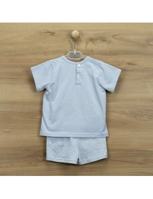 Conj. Pantalon  Corto+Camiseta Galaxy 44228 Babidu Celeste